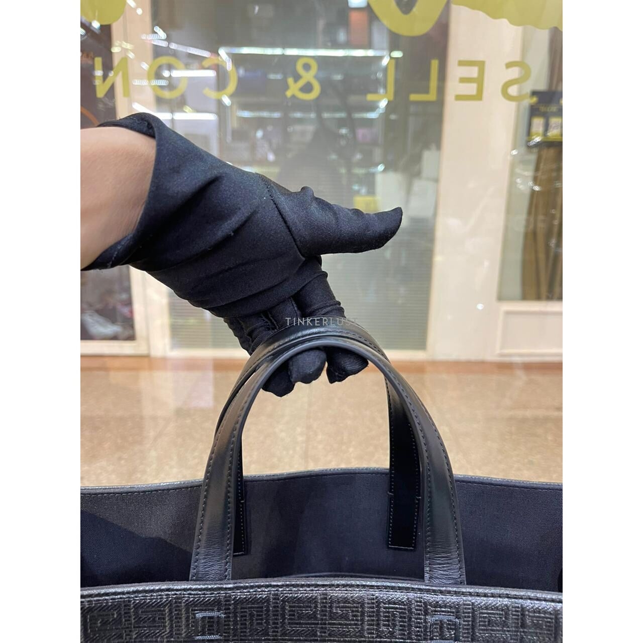 Givenchy GG Embossed Black Leather GHW 2022 Totebag