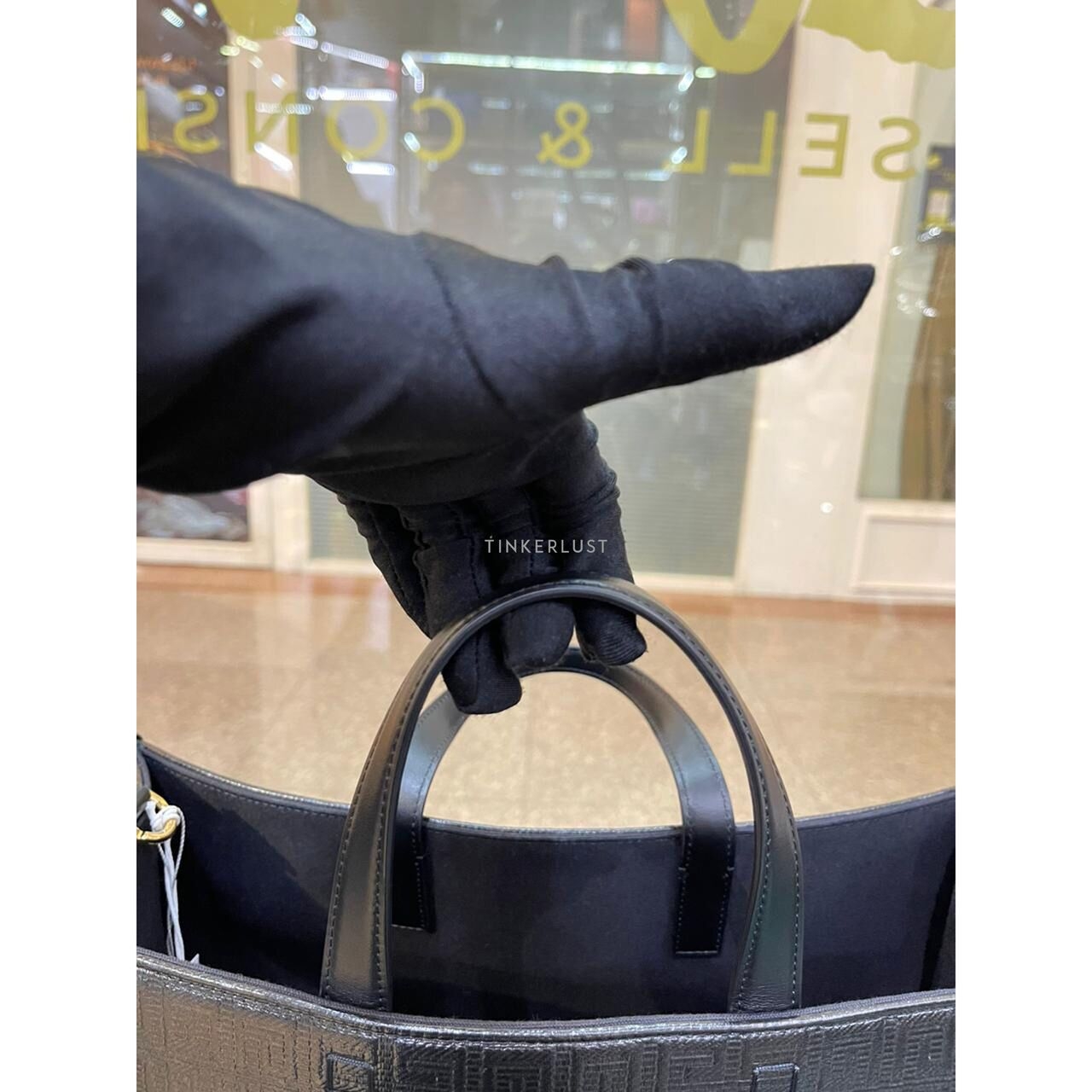 Givenchy GG Embossed Black Leather GHW 2022 Totebag