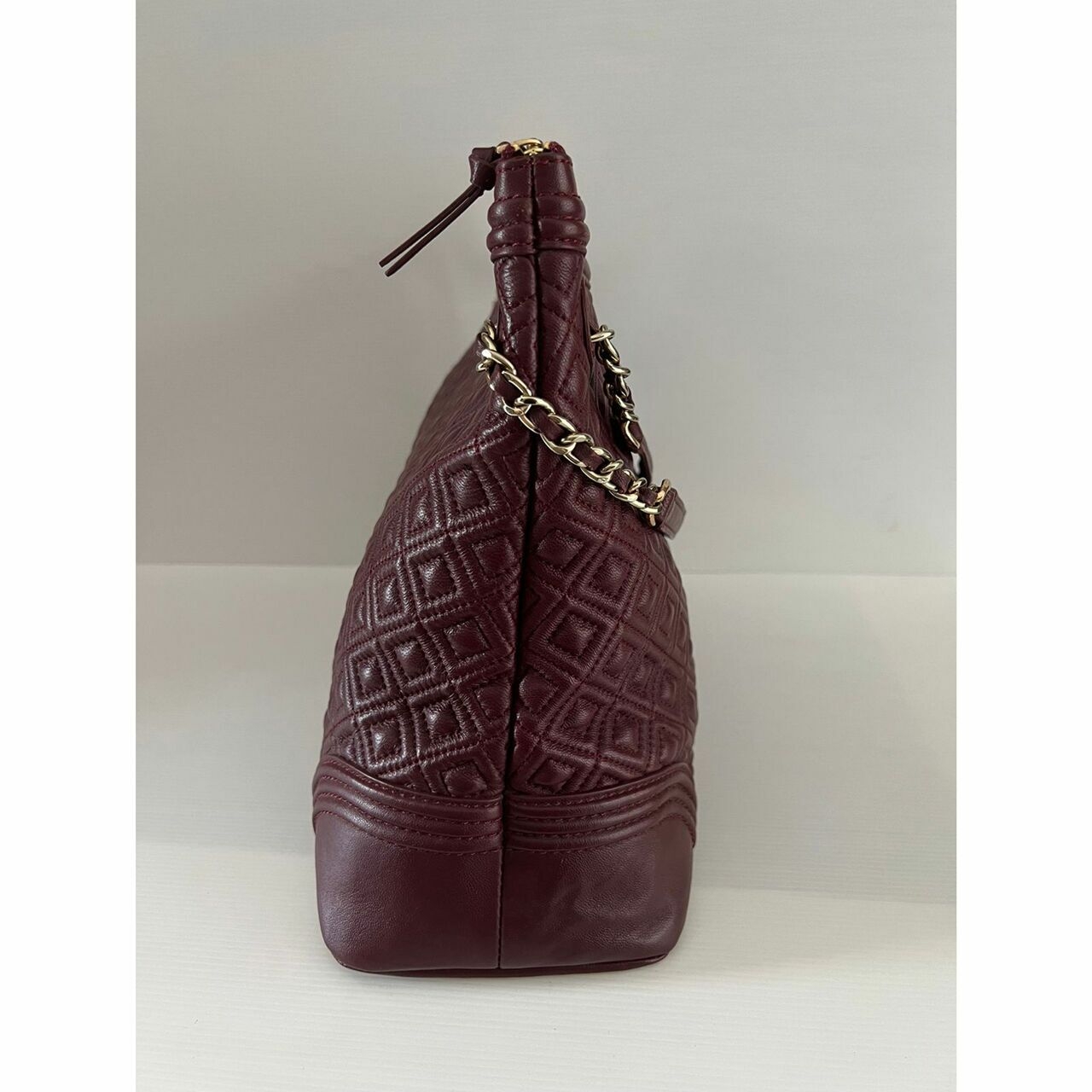 Tory Burch Fleming Burgundy Tote Bag	