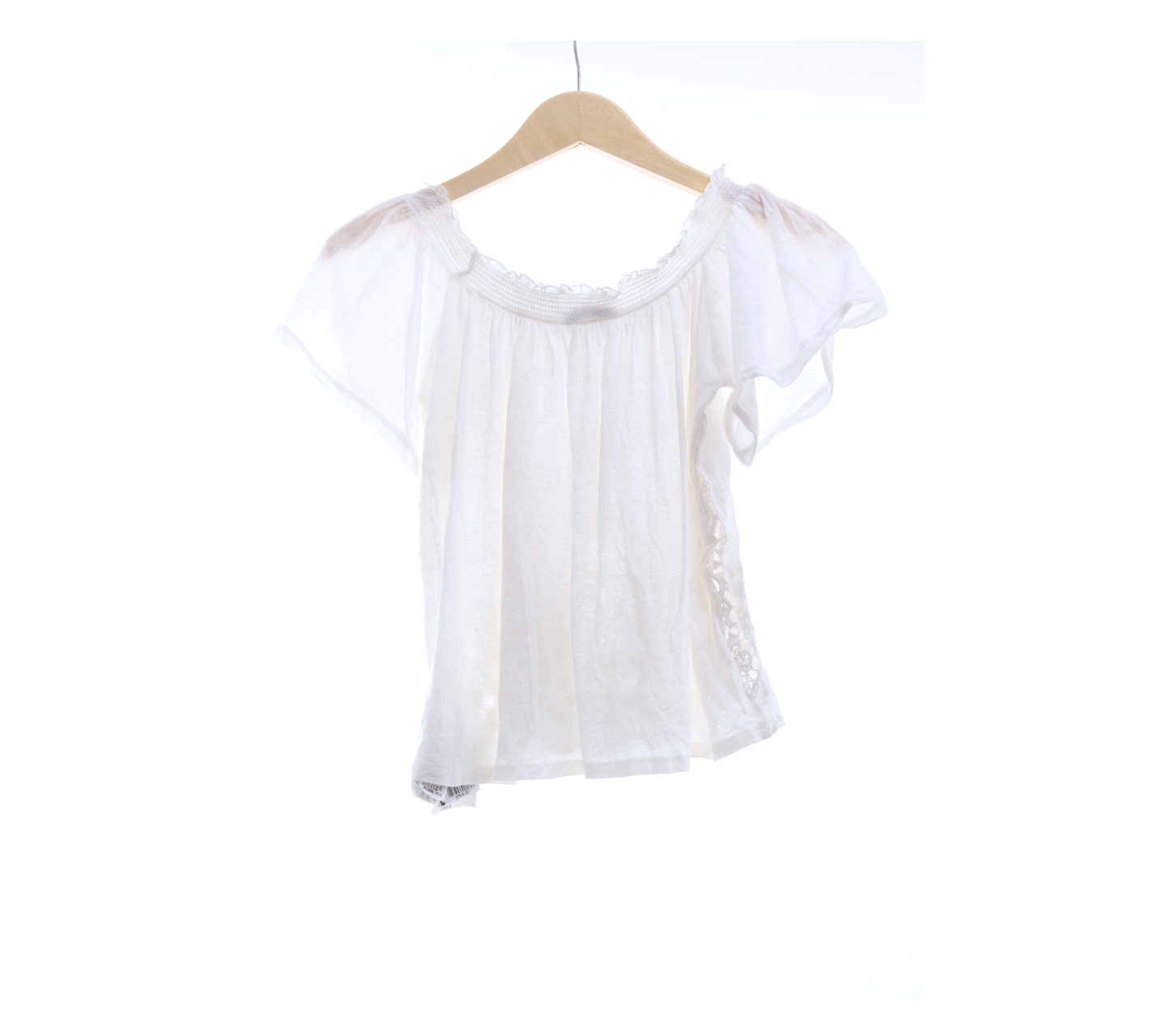 Zara Off White Crop Lace Blouse