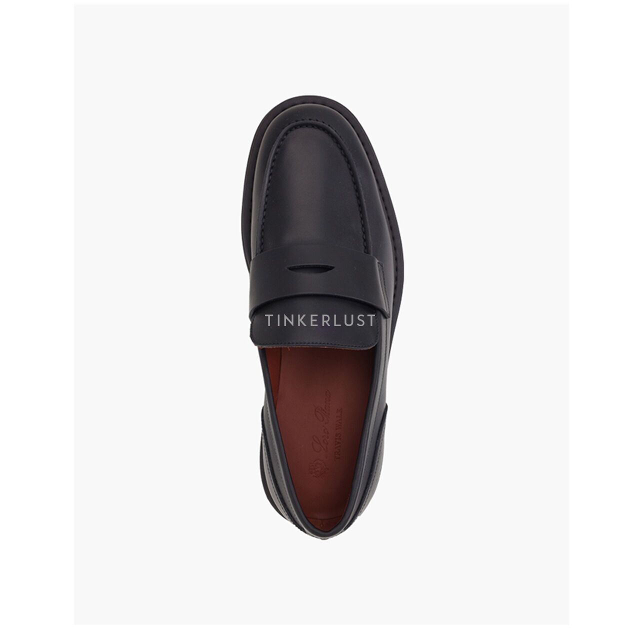 Loro Piana Men Travis Loafers in Black Calfskin