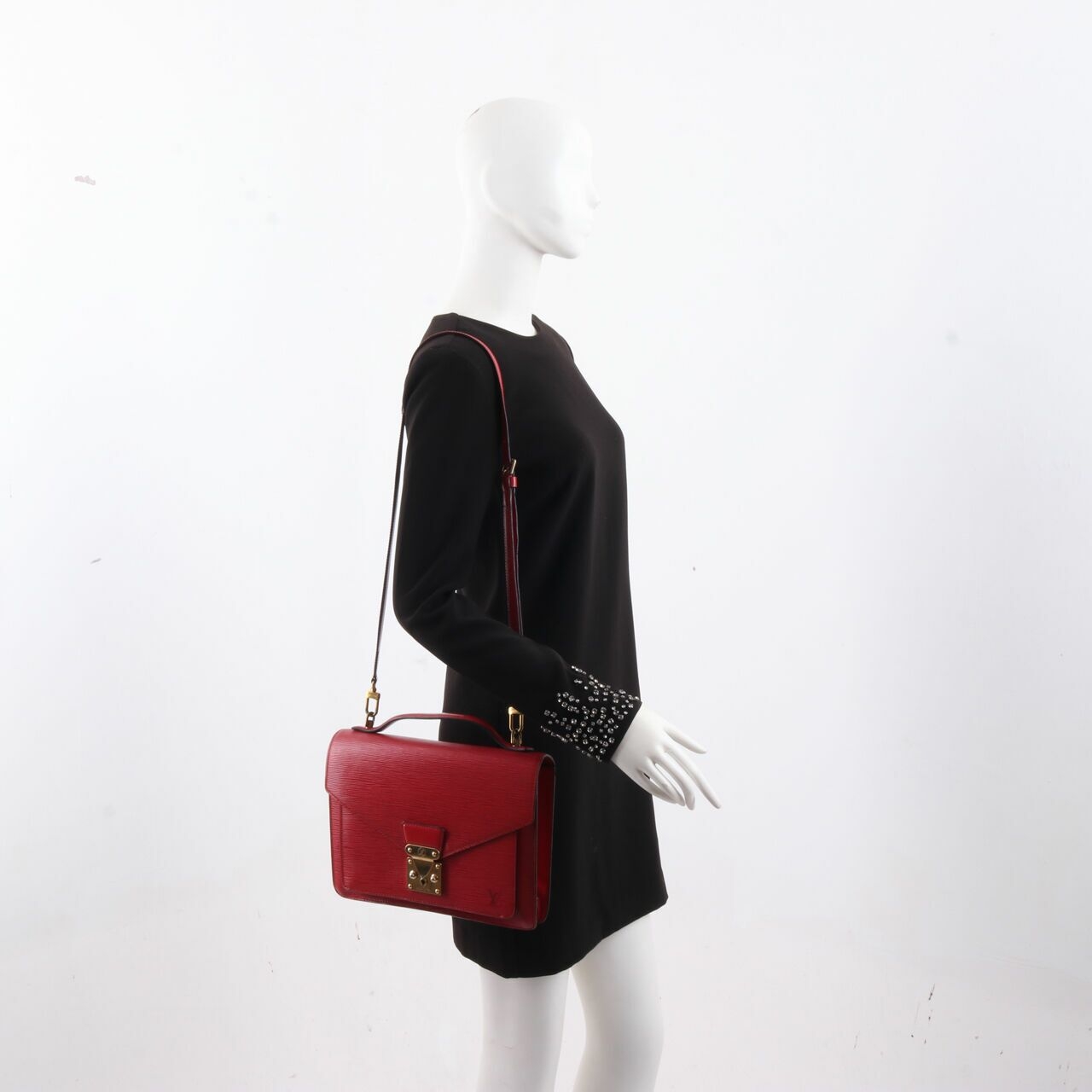 Louis Vuitton Vintage Epi Monceau Red Satchel bag 