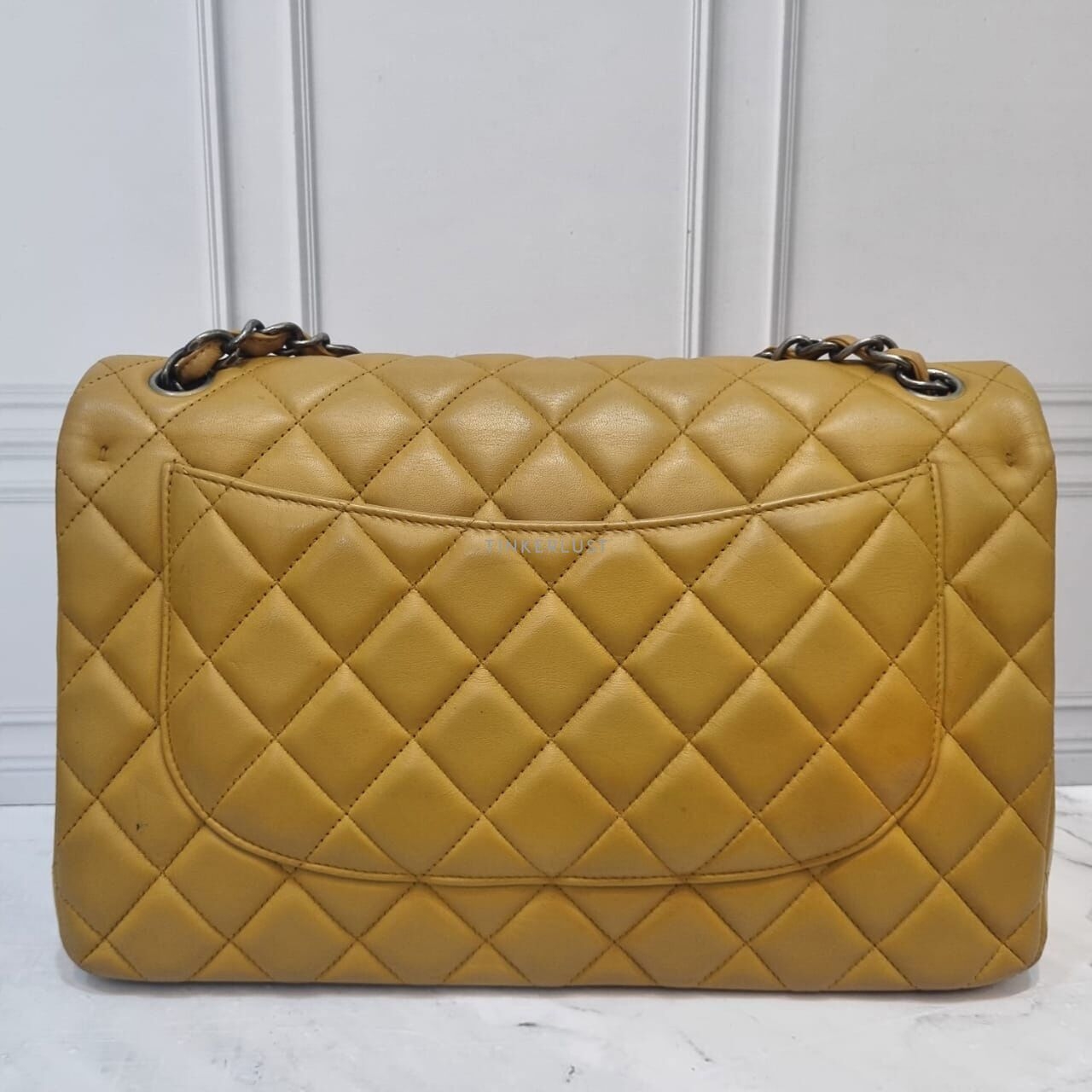 Chanel Jumbo Caramel Lamb RHW Double Flap # 20 Shoulder Bag