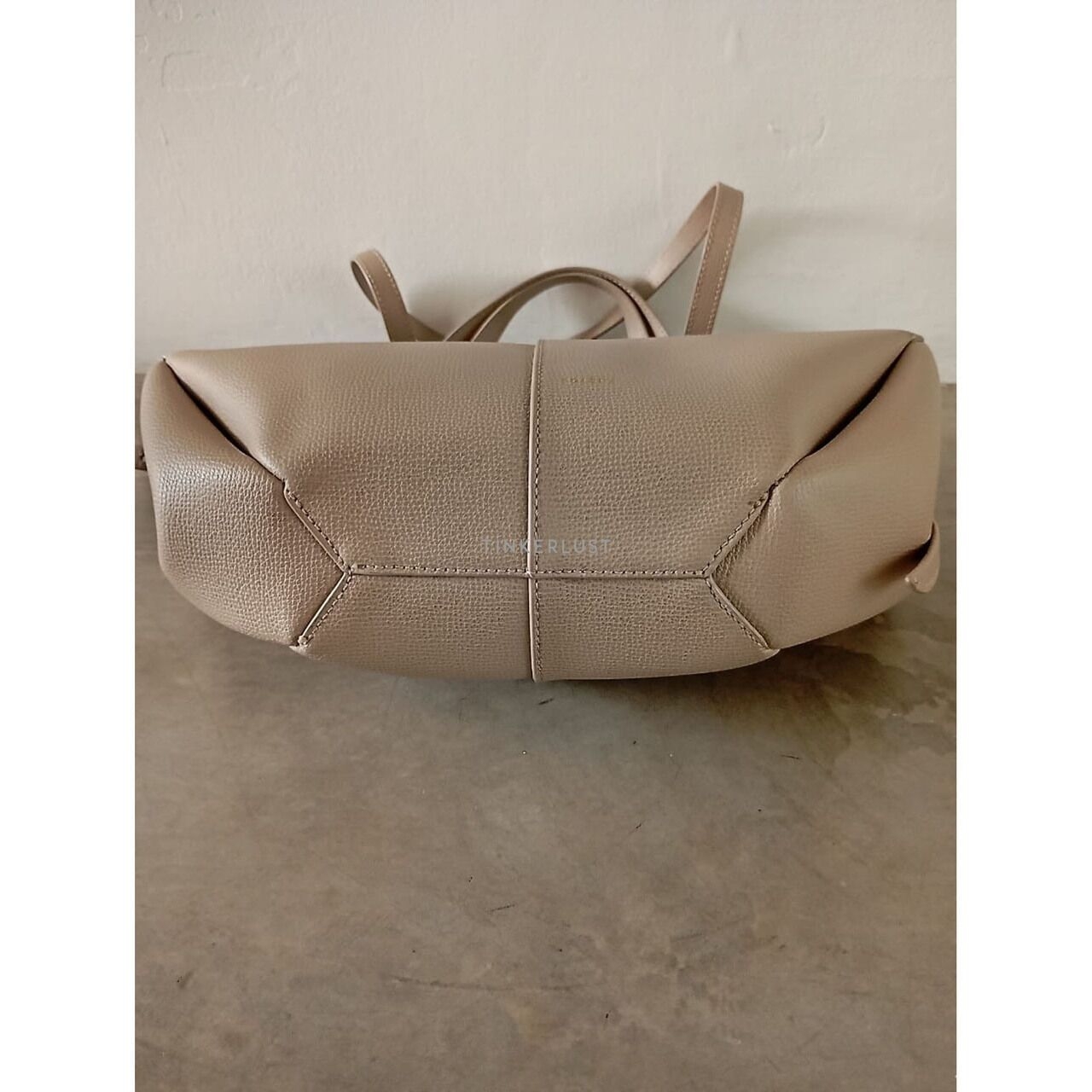 Polene Cyme Mini Taupe Shoulder Bag