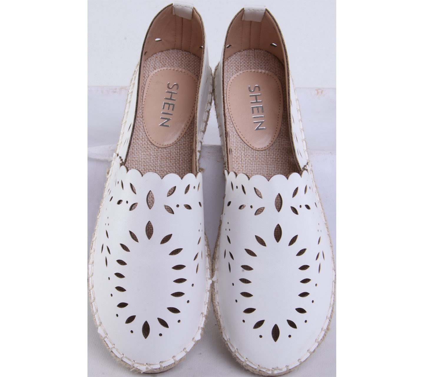 Shein White Slip On Flats