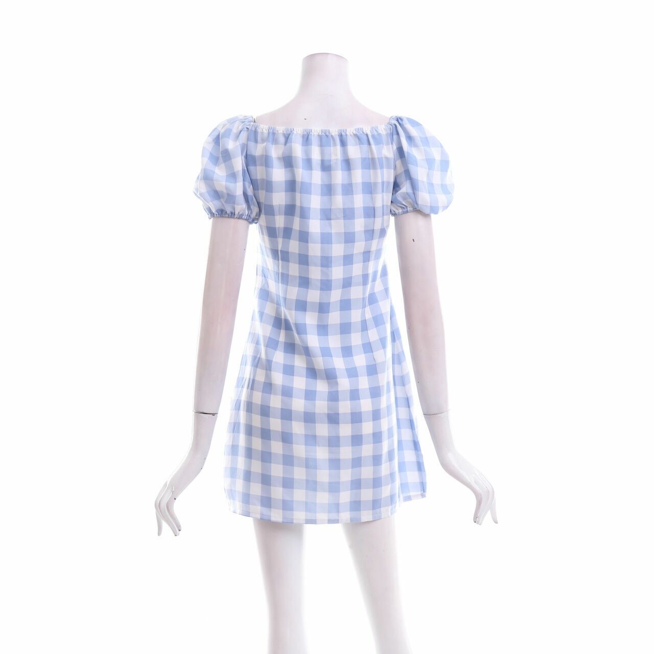 Private Collection Blue & White Plaid Mini Dress