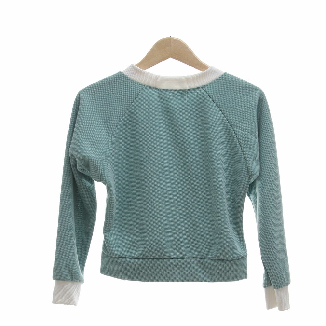 Private Collection Green & White Cropped Blouse