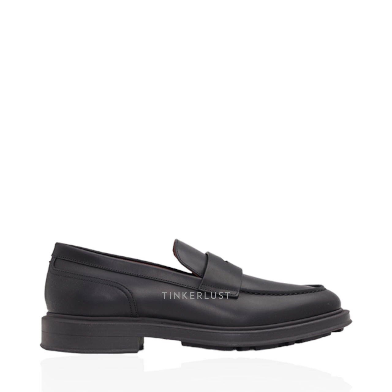 Loro Piana Men Travis Loafers in Black Calfskin