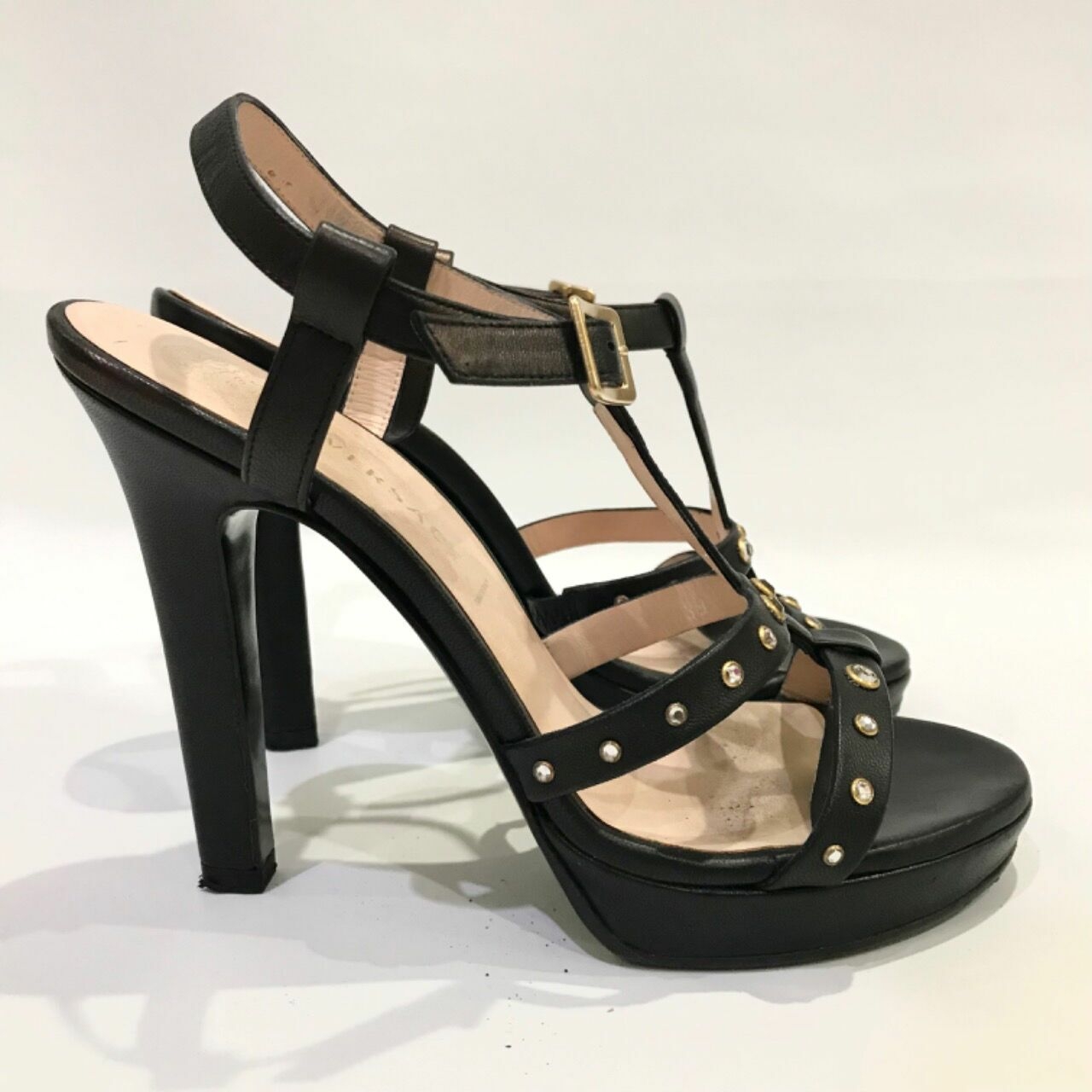 Versace Black Heel Sandal