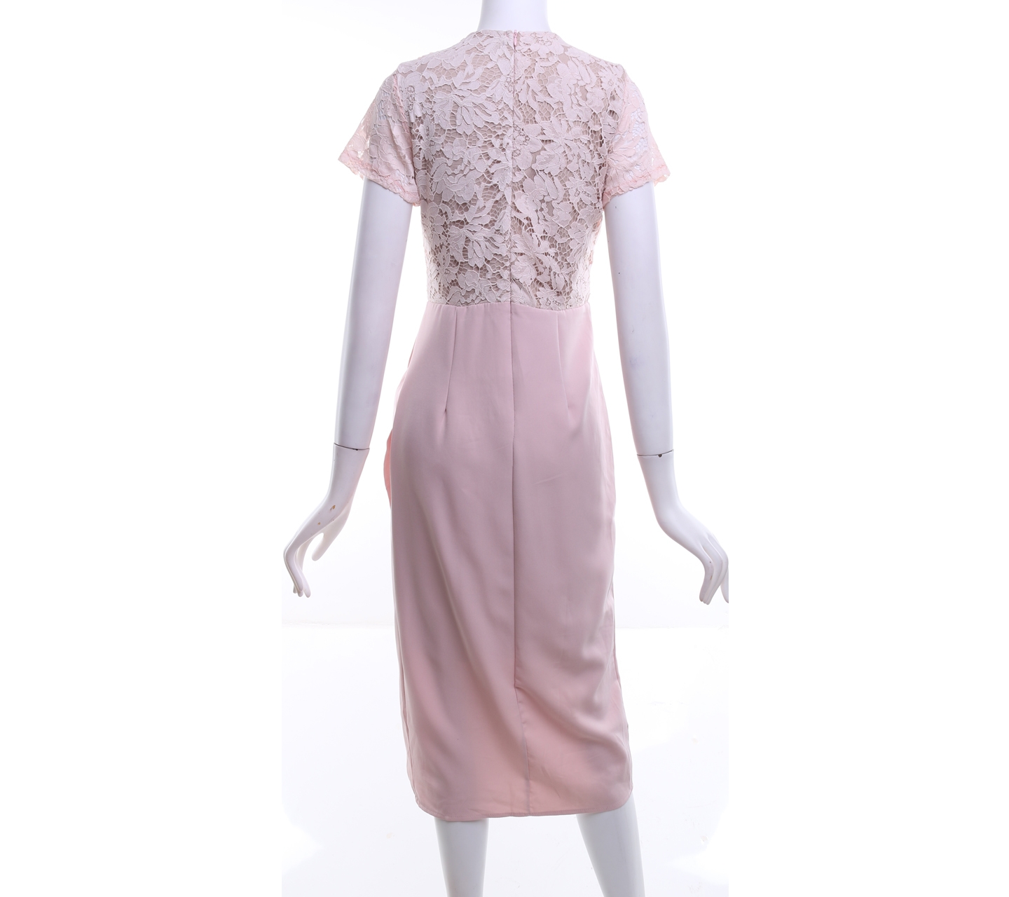 Chocochips Pink Lace Midi Dress