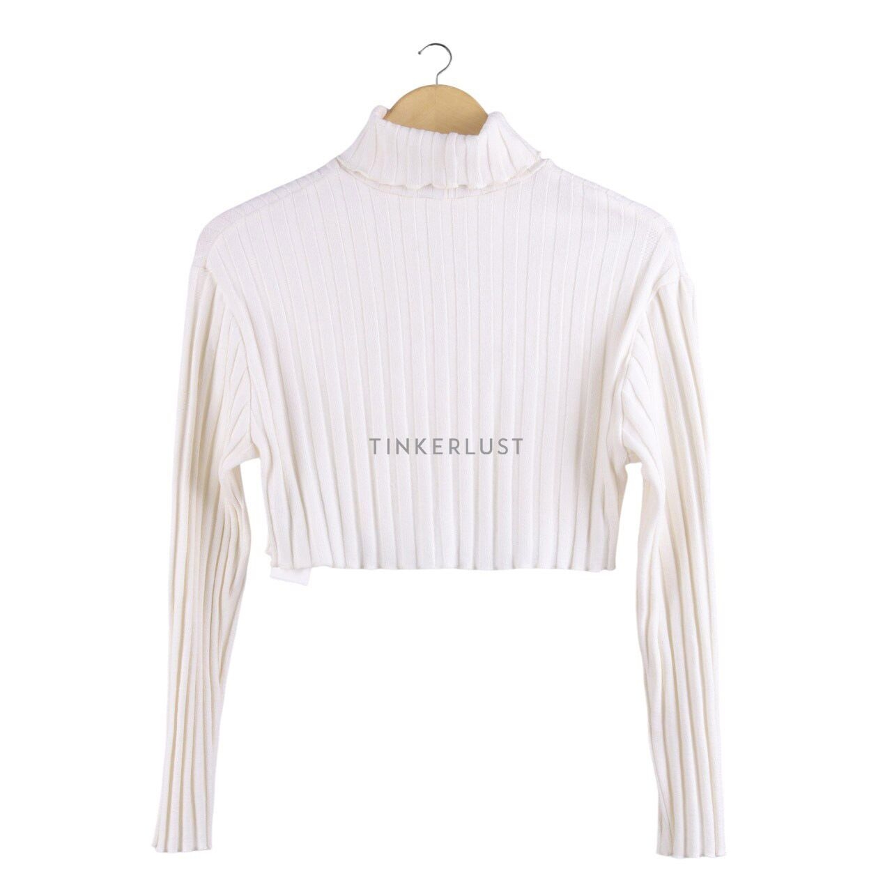 Zara Off White Cropped Blouse