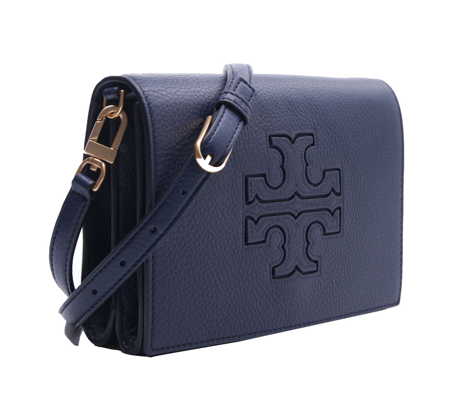 Tory Burch Navy Harper Combo Crossbody Sling Bag