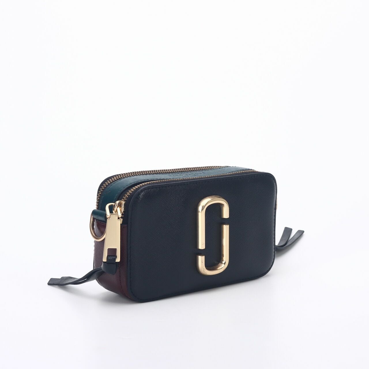 Marc Jacobs Snapshot Camera Black & Maroon Sling Bag