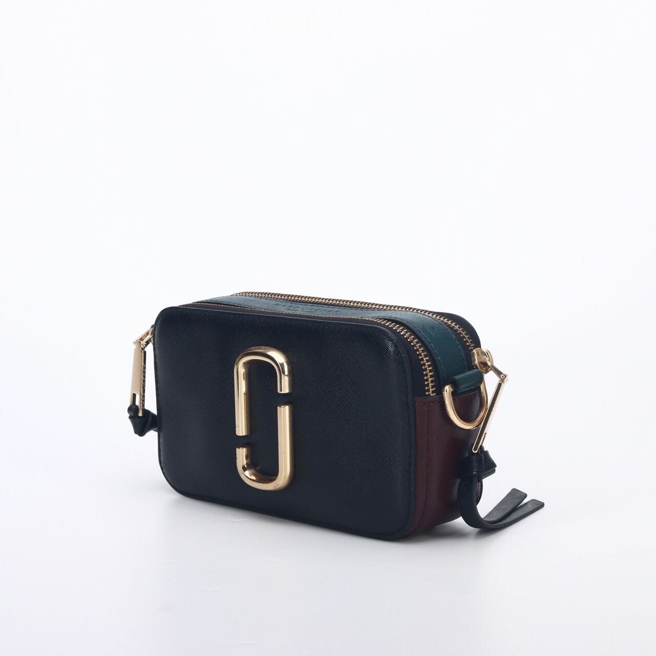 Marc Jacobs Snapshot Camera Black & Maroon Sling Bag