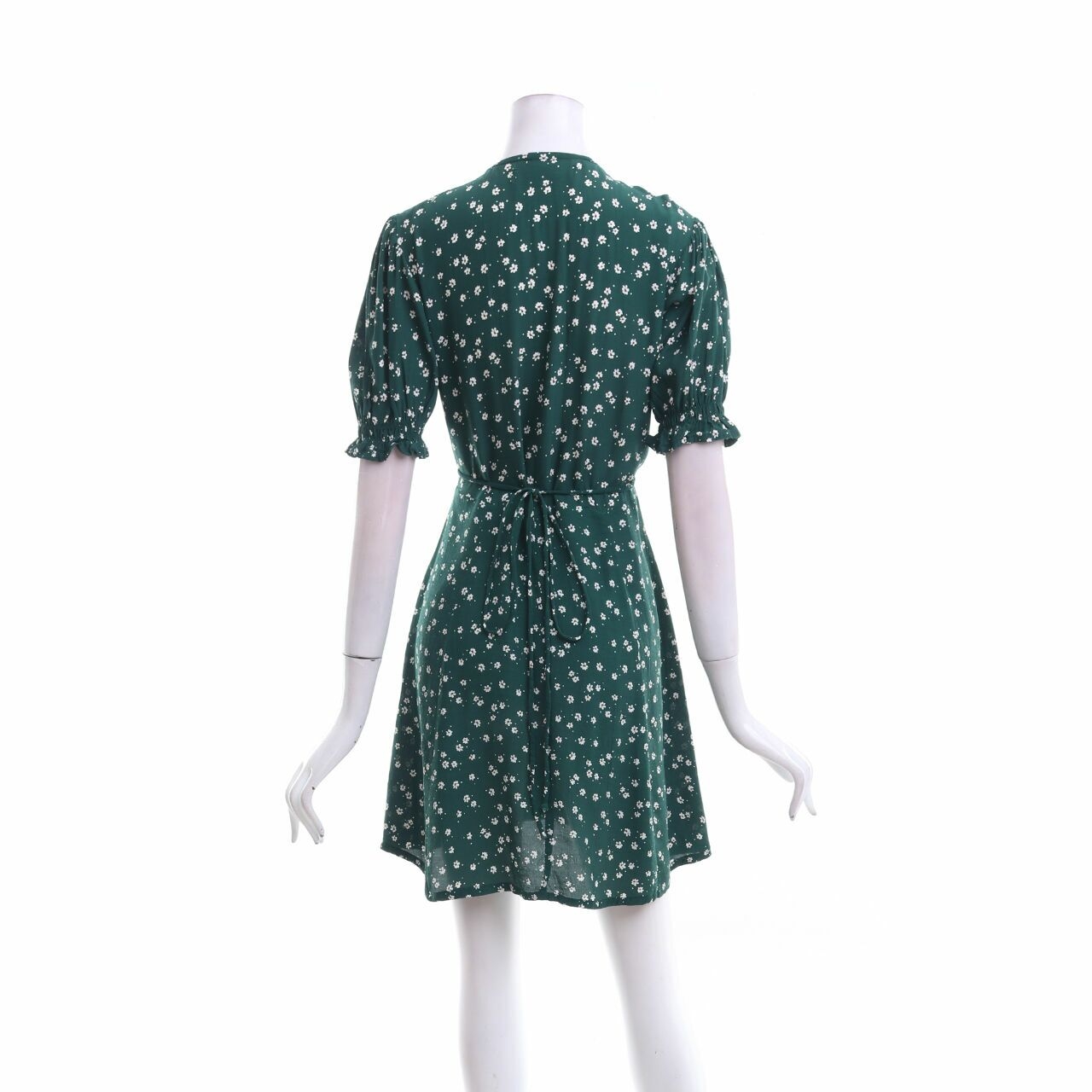 Faithfull The Brand Green Pattern Mini Dress