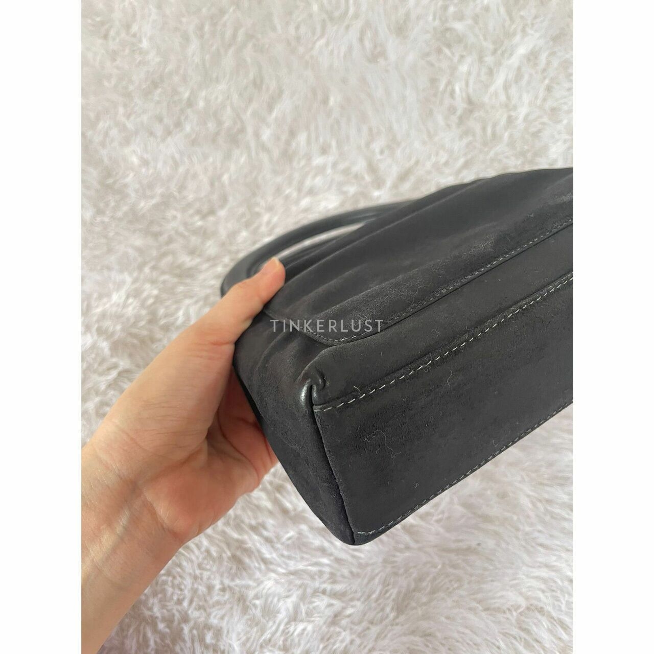 Chanel Kelly Mini Suede Black #5 GHW Handbag