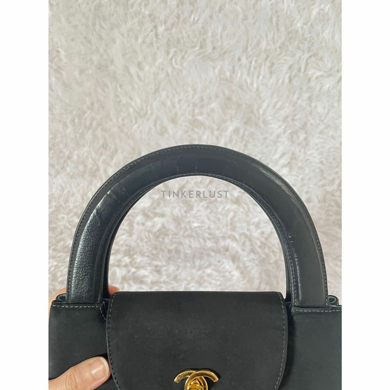 Chanel Kelly Mini Suede Black #5 GHW Handbag