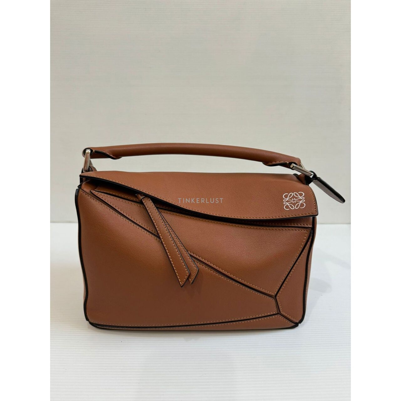 Loewe Puzzle Small Tan SHW Satchel Bag