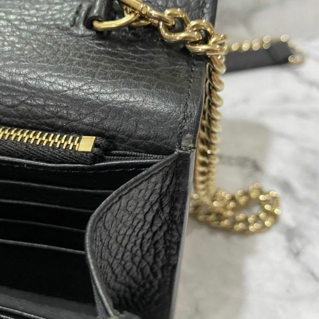 Gucci Wallet On Chain Interlocking Black