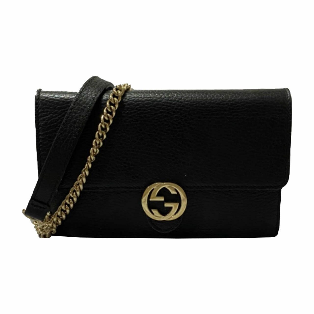 Gucci Wallet On Chain Interlocking Black