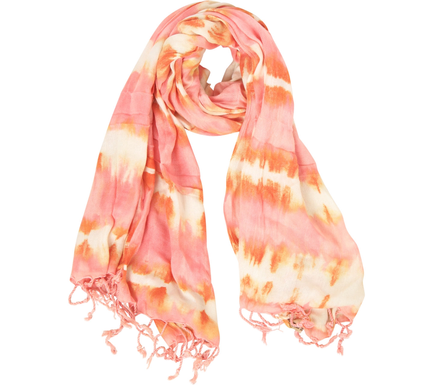 Dian Pelangi Pink And Orange Scarf