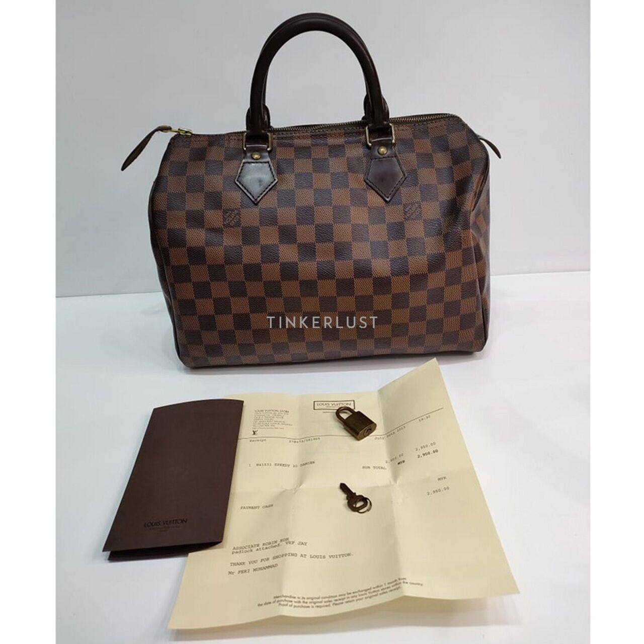 Louis Vuitton Speedy 30 Damier Ebene Canvas 2013 GHW Handbag