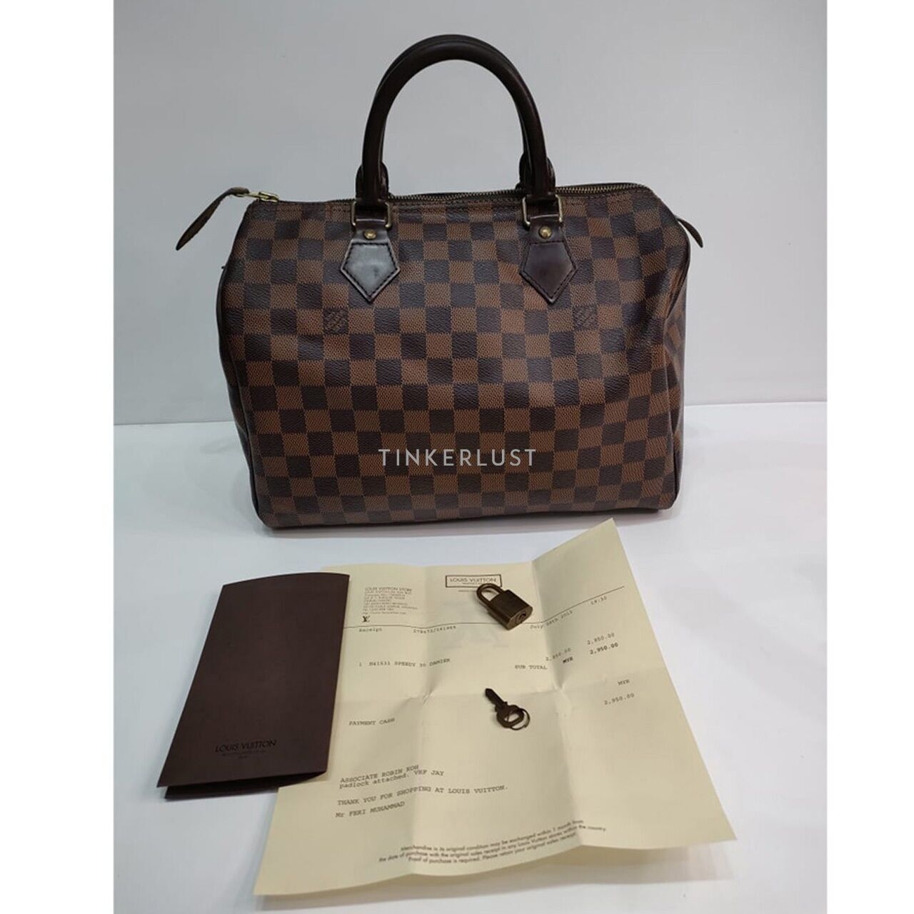 Louis Vuitton Speedy 30 Damier Ebene Canvas 2013 GHW Handbag