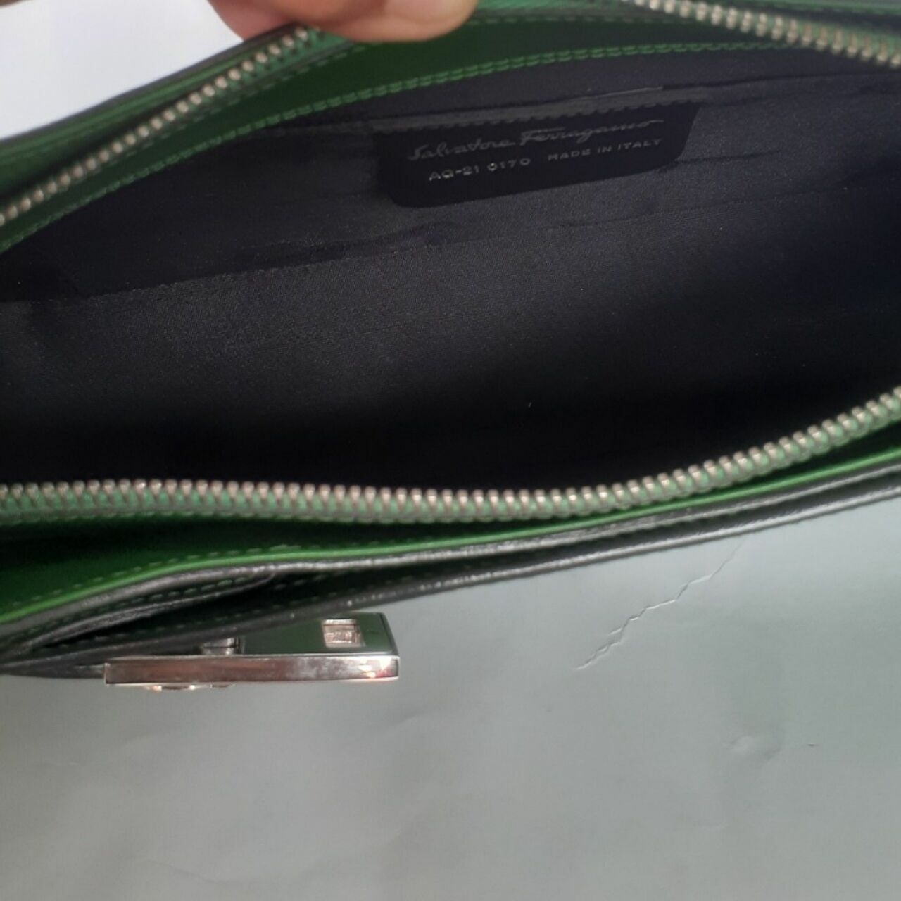 Salvatore Ferragamo Green Shoulder Bag