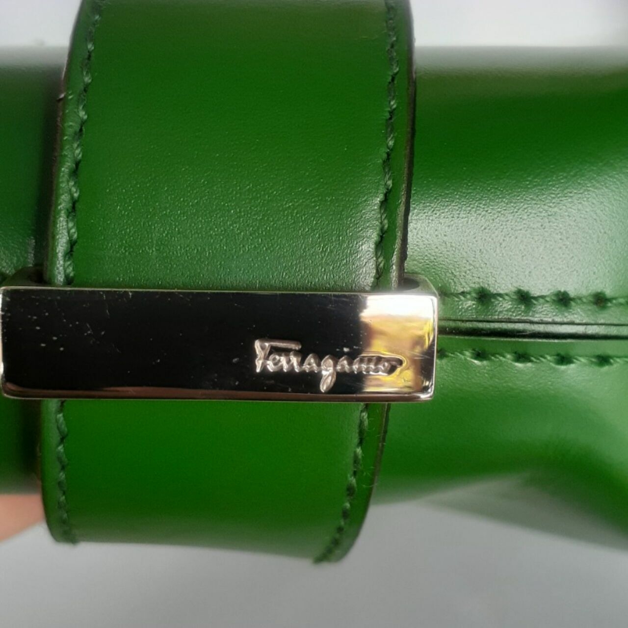 Salvatore Ferragamo Green Shoulder Bag