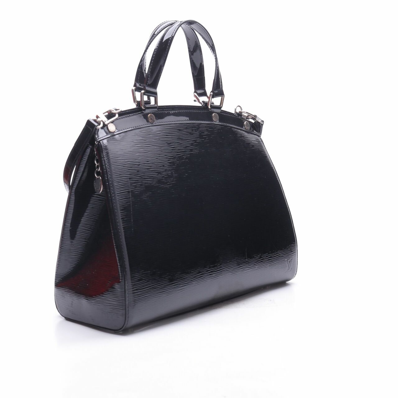  Louis Vuitton Brea Epi Black Patent Satchel Bag 