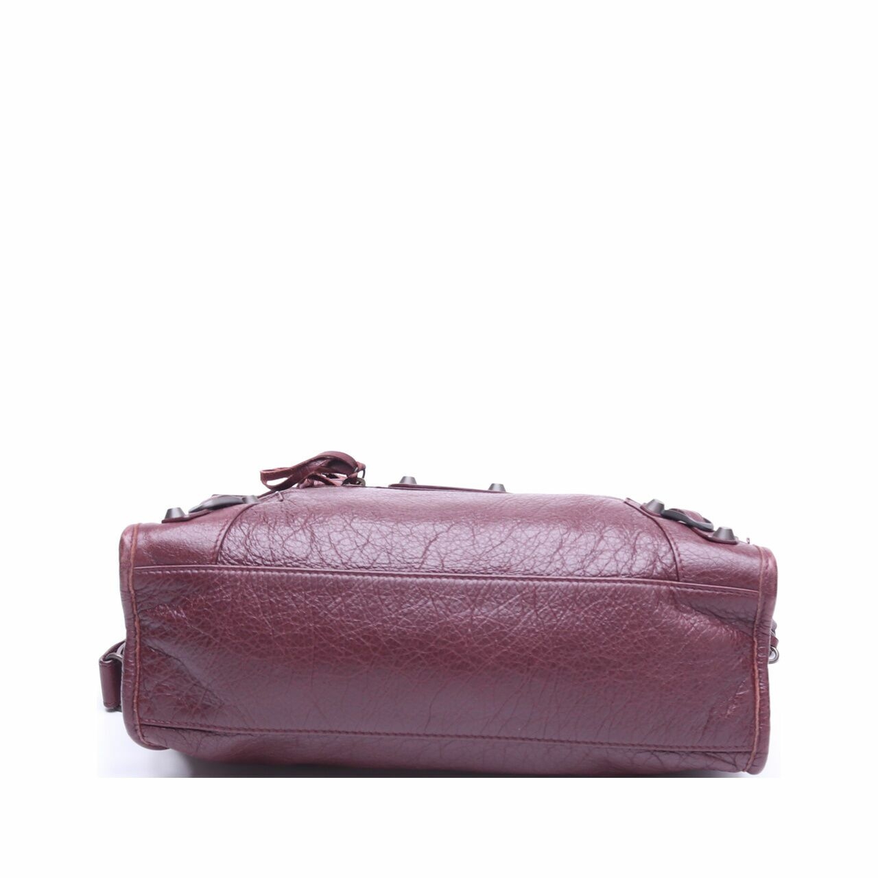 Balenciaga Classic City Small Maroon Satchel Bag