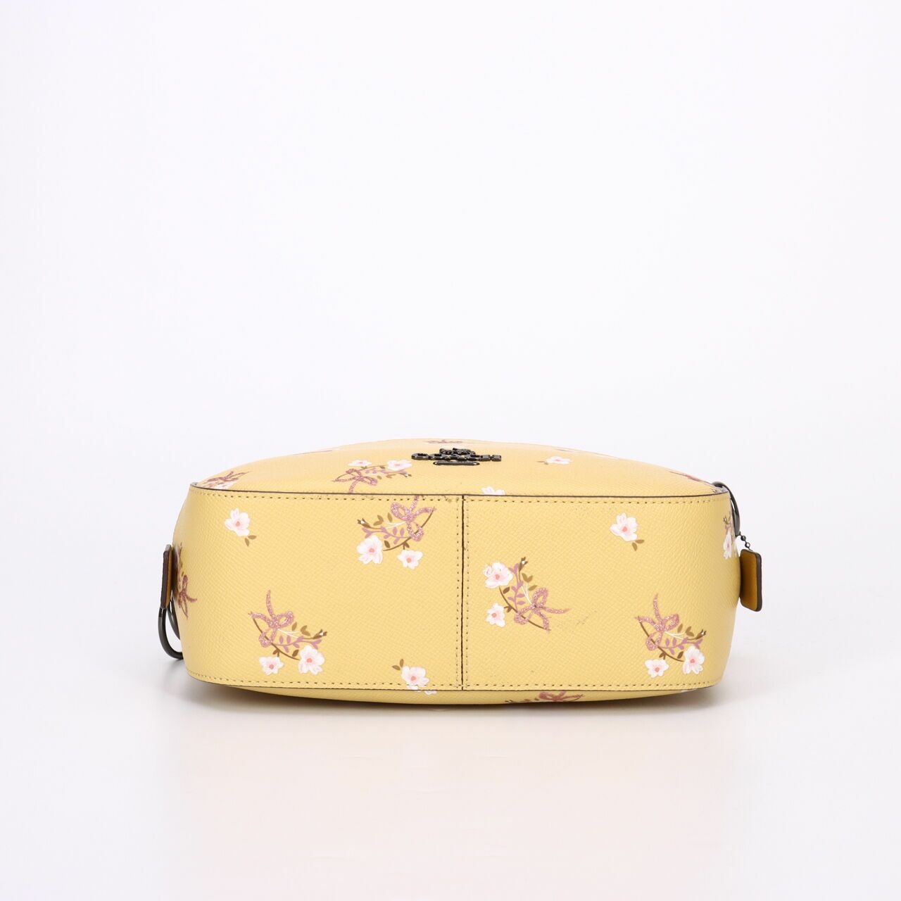 Coach Floral Bow Print Yellow Camera Sling Bag