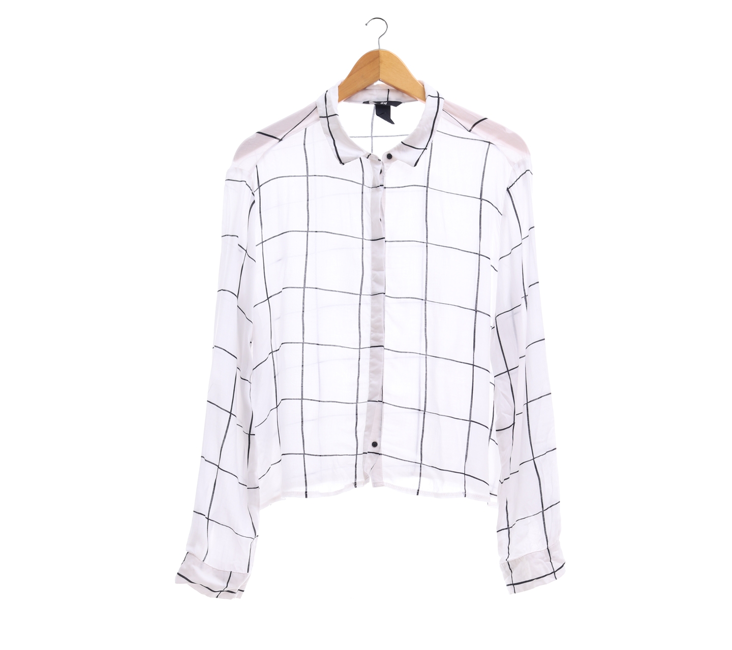 H&M White Plaid Shirt