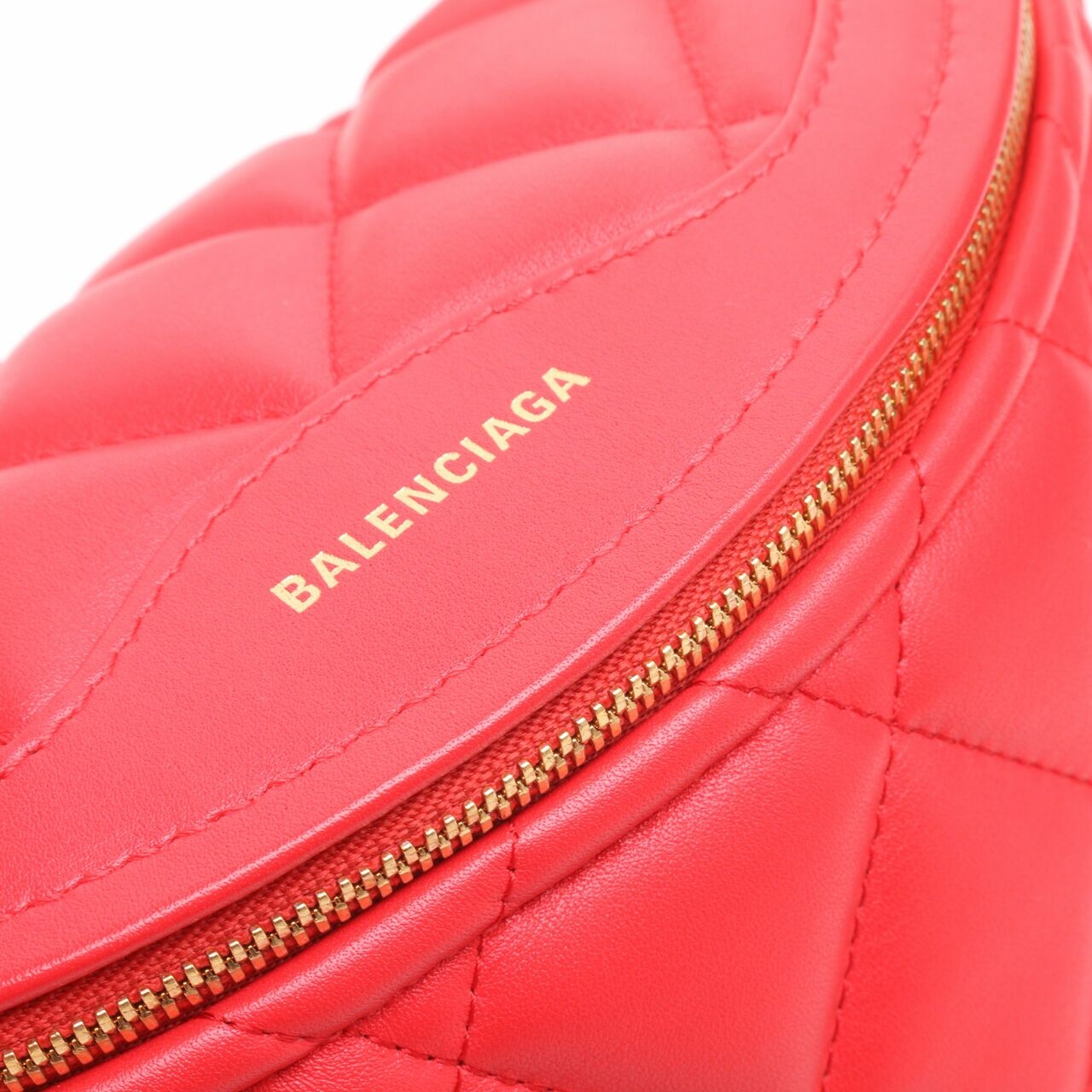 Balenciaga Souvenirs Logo Debossed Leather Belt Bag