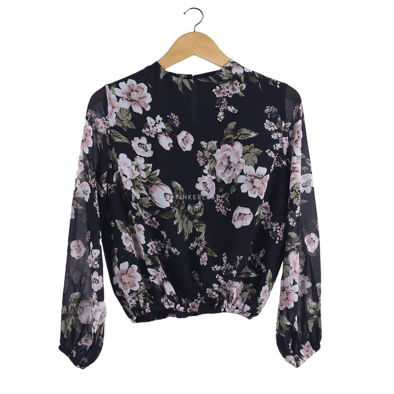 ATS The Label Black Floral Blouse