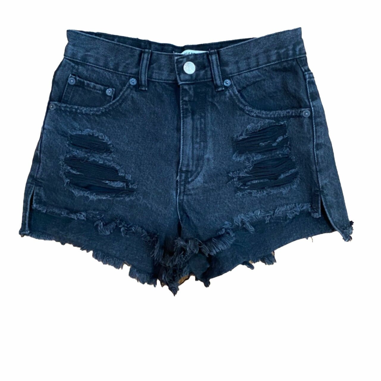 Pull & Bear Black Denim Shorts