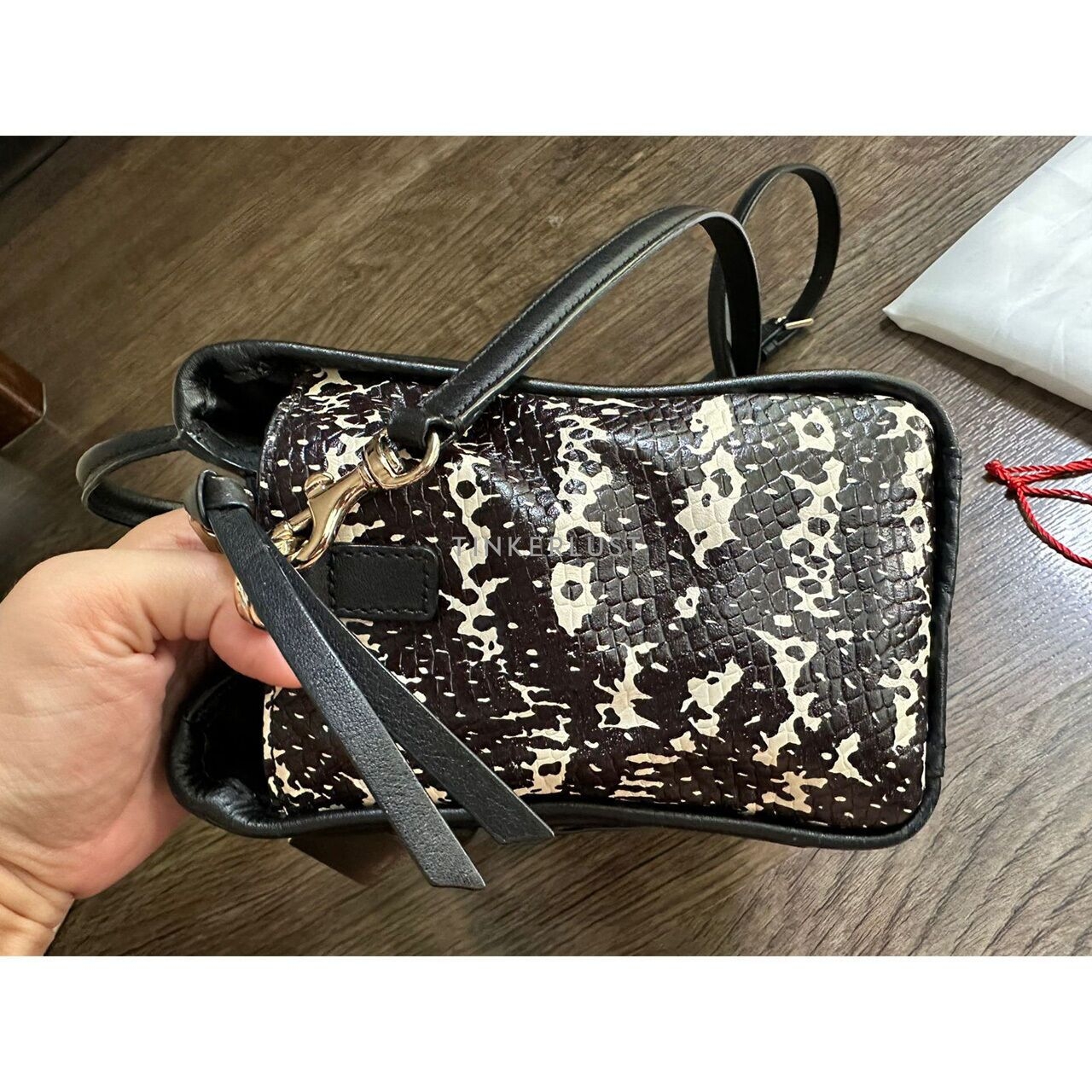 Coach Bleecker Snakeskin Satchel