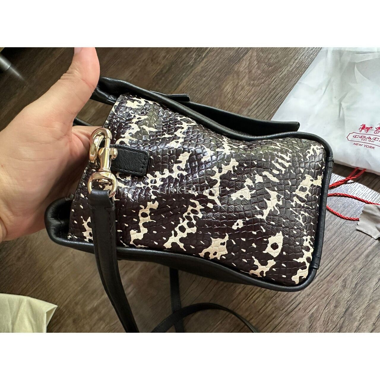 Coach Bleecker Snakeskin Satchel