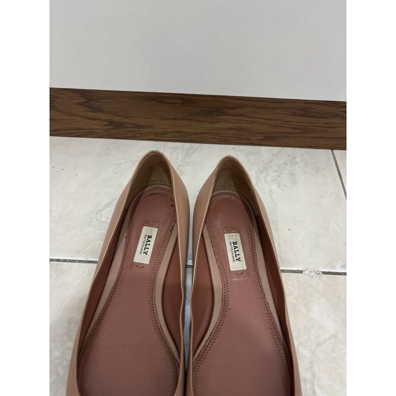 Bally Dusty Pink & Pink Rose Flats