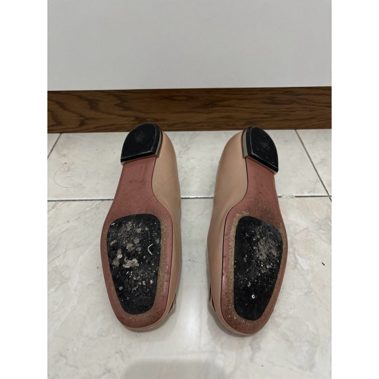 Bally Dusty Pink & Pink Rose Flats