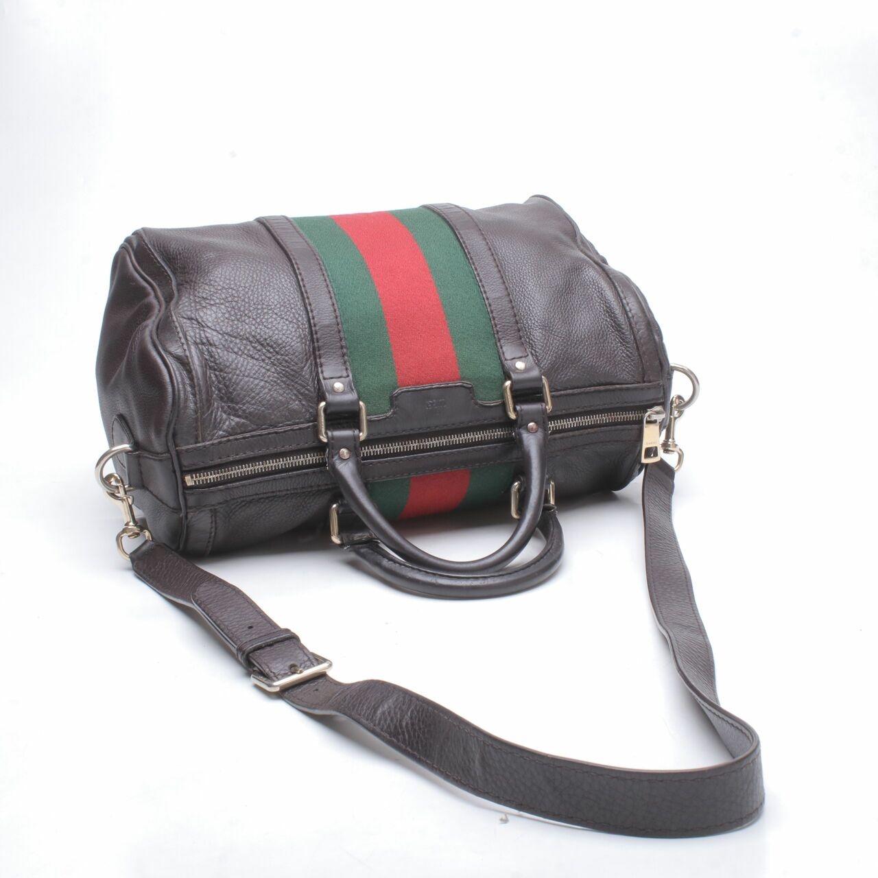 Gucci Boston Dark Brown Leahter Satchel Bag