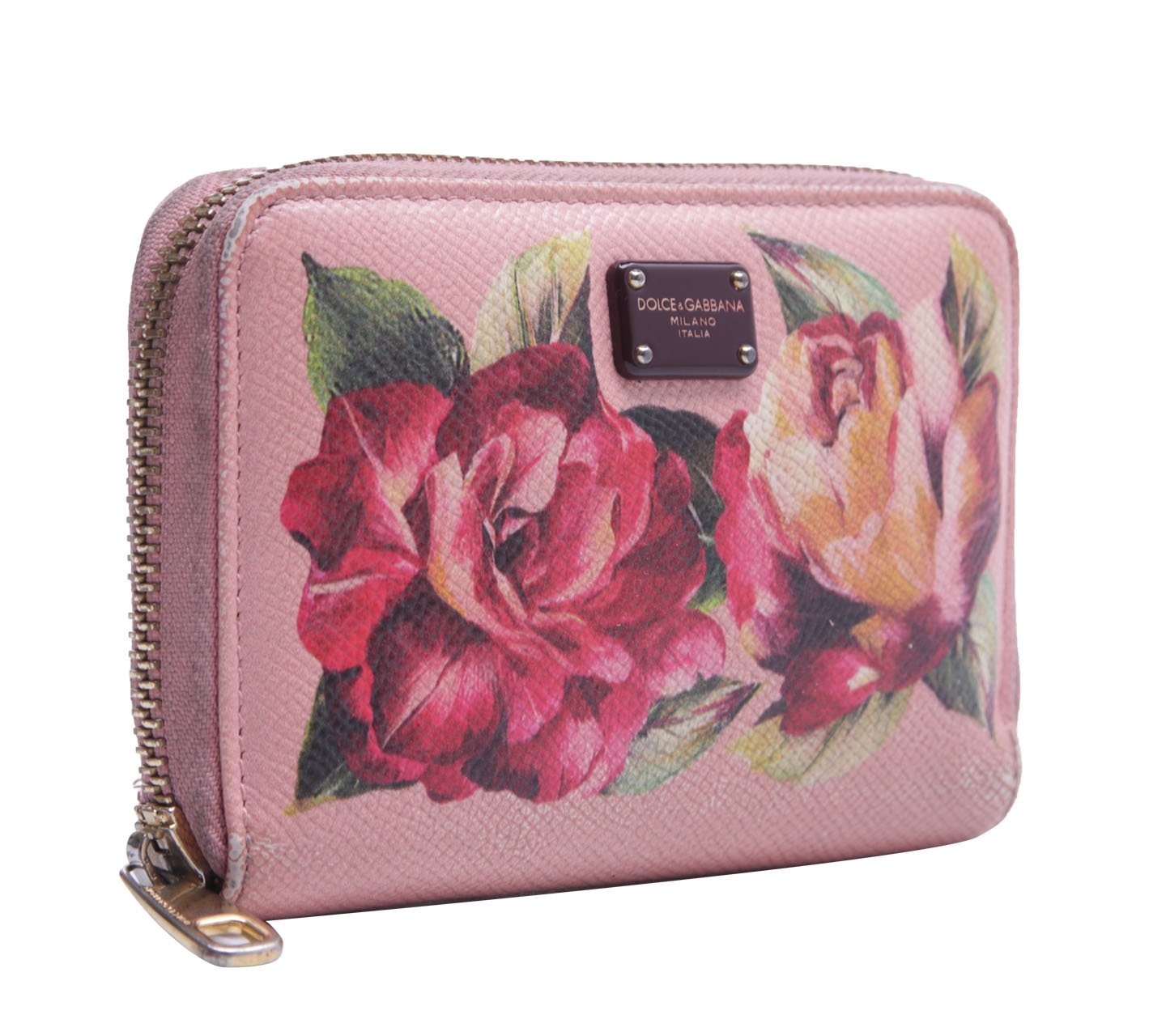 Dolce Gabbana Pink Floral Wallet