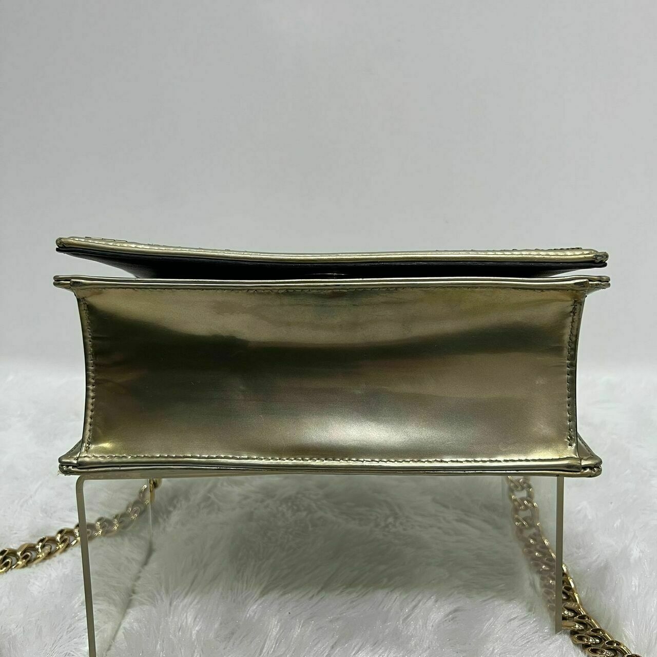 Christian Dior Diorama Small Metallic Gold Cannage Bag GHW 2015  Shoulder Bag