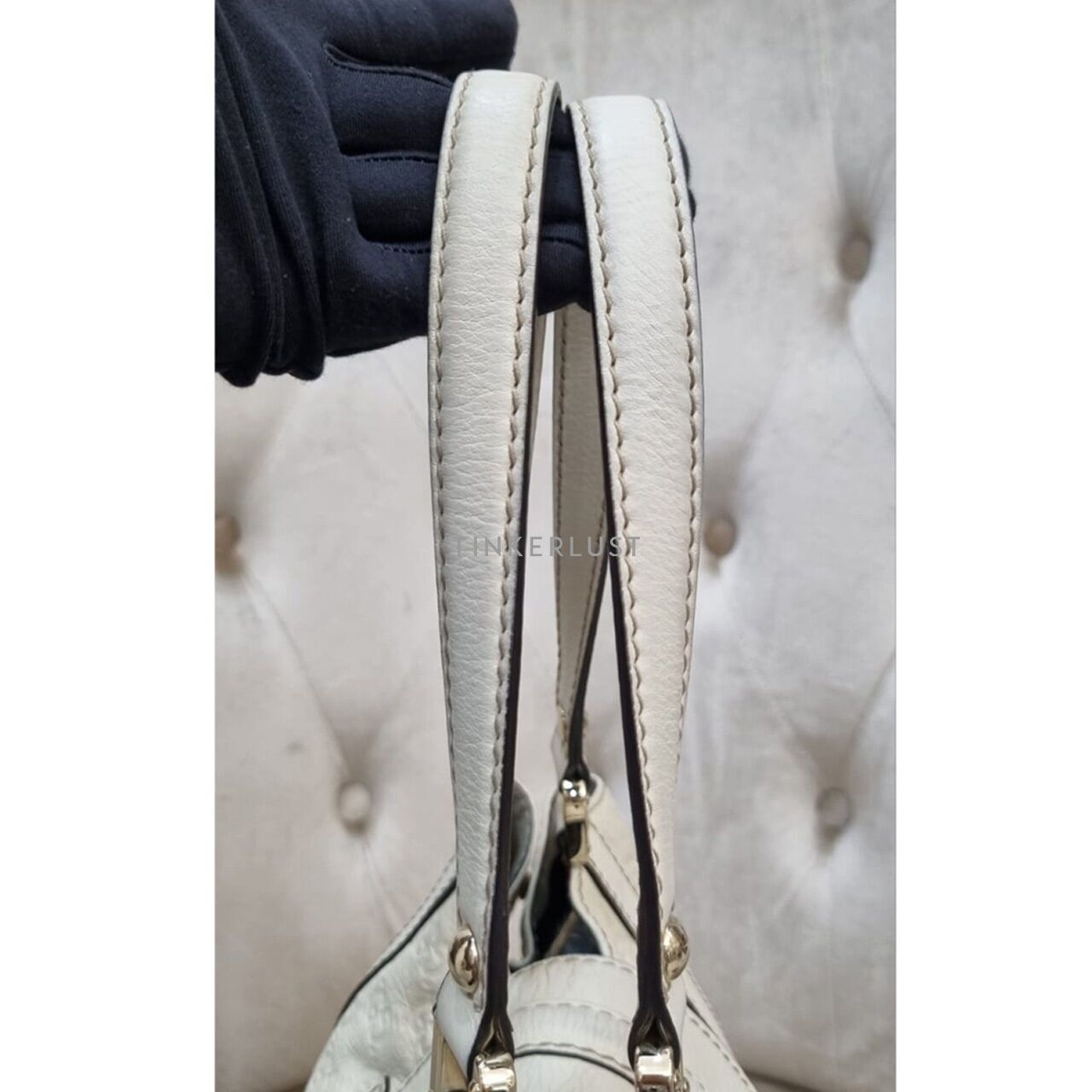 Gucci Guccisima Leather Broken White LGHW Handbag