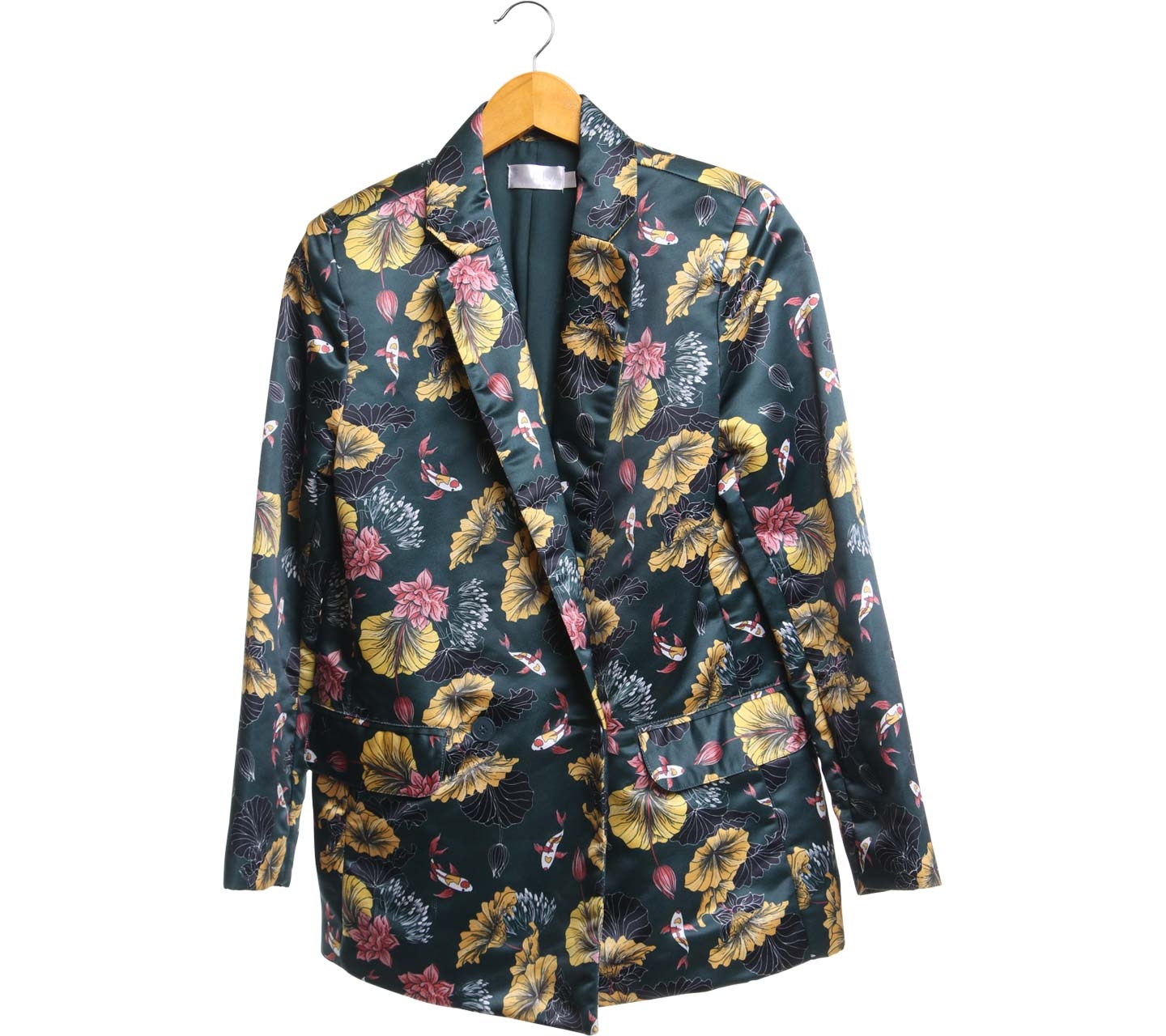 Calla Atelier Dark Green Floral Blazer