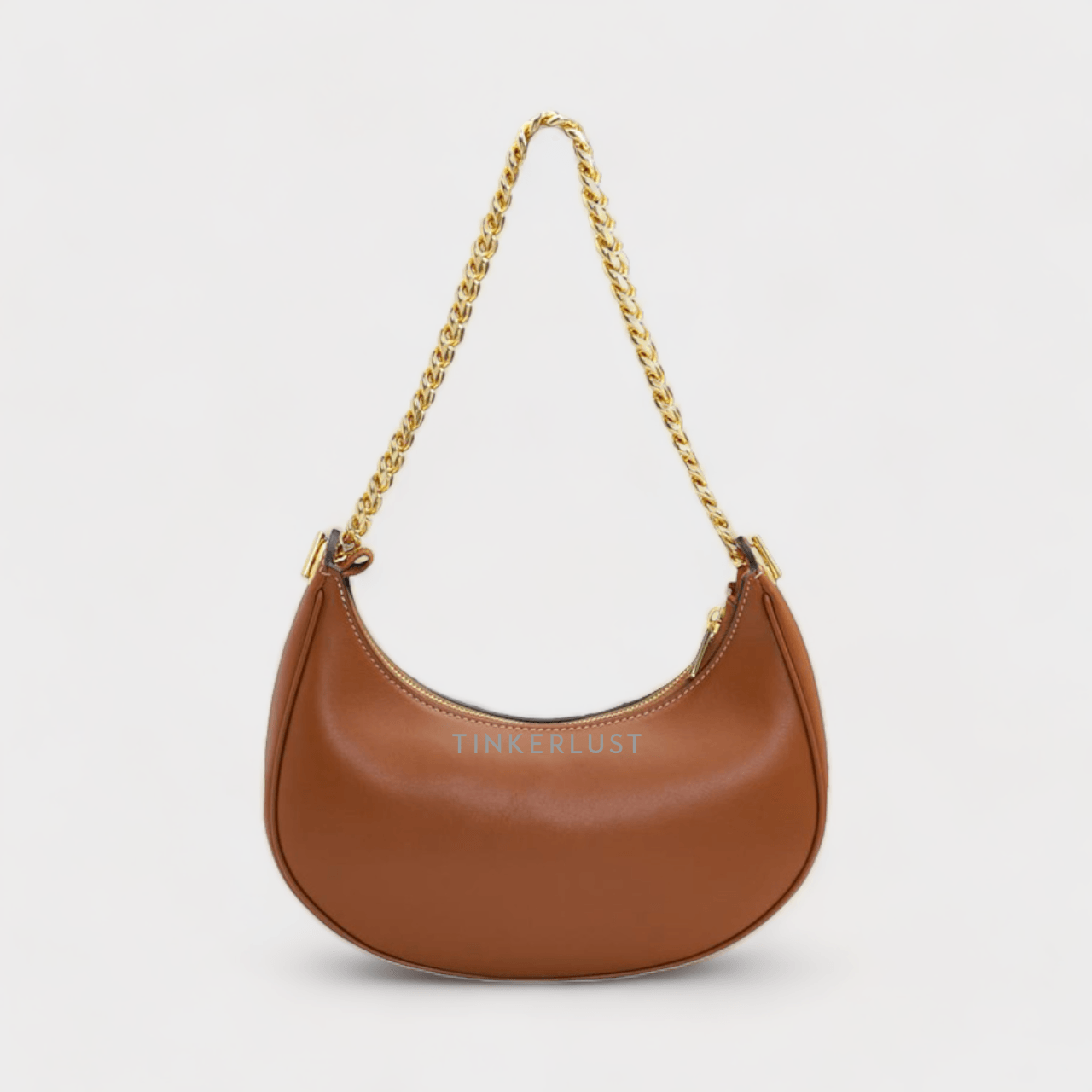 Celine Medium Ava Chain Shoulder Bag in Tan Smooth Calfskin