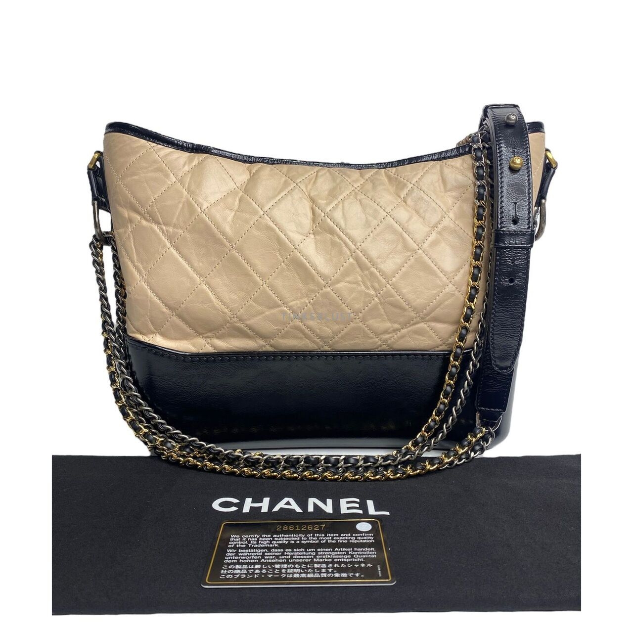 Chanel Gabrielle Medium Beige/Black #28 Shoulder Bag