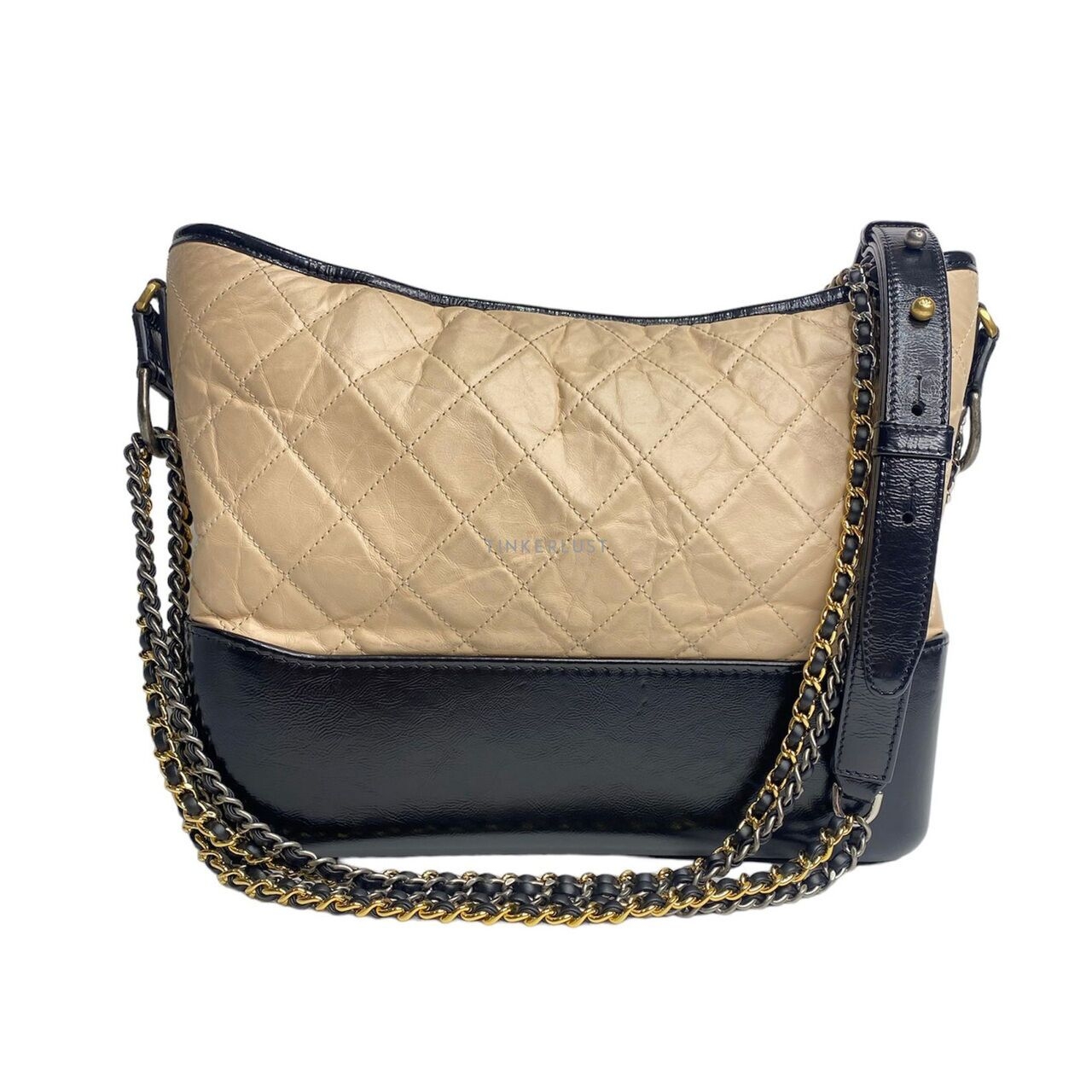 Chanel Gabrielle Medium Beige/Black #28 Shoulder Bag