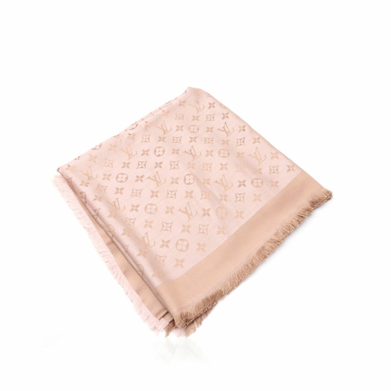 Louis Vuitton Monogram Denim Shawl Beige Rose