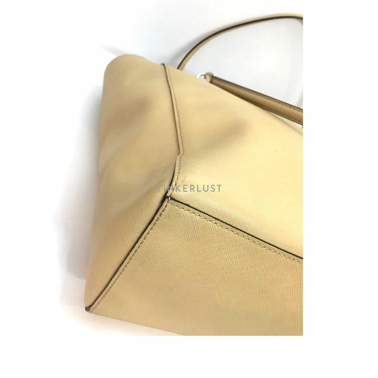 Coach Madison East West Beige Leather Tote Bag